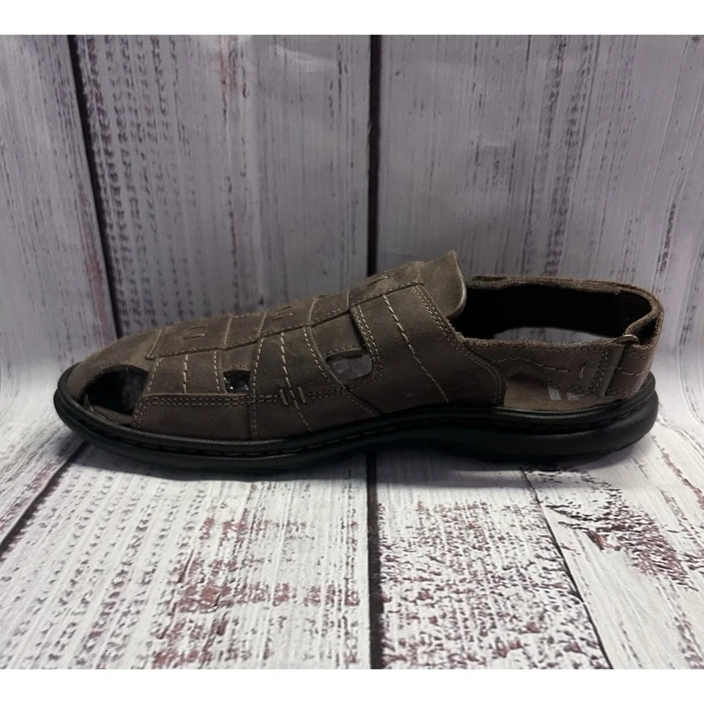 Clarks Collection Men's 10 Brown Leather Fisherman Sandals Comfort Casual EU43